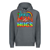 Rock Pride LGBTQ Free Mom Hugs Premium Hoodie - BundleAndBundleShop