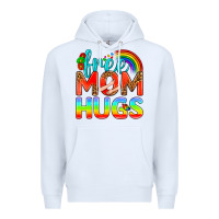 White Pride LGBTQ Free Mom Hugs Premium Hoodie - BundleAndBundleShop