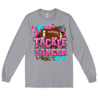 Heather Grey tackle cancer Long Sleeve Tee - AdoDesignShop
