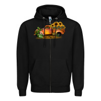 Black sunflower truck Zipper Hoodie - JahusDesignShop