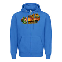 True Royal sunflower truck Zipper Hoodie - JahusDesignShop