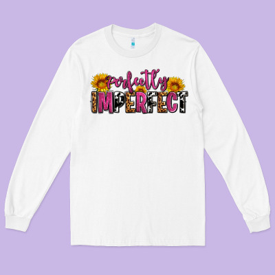 Perfectly Imperfect Long Sleeve Tee Designed By Adodesignshop