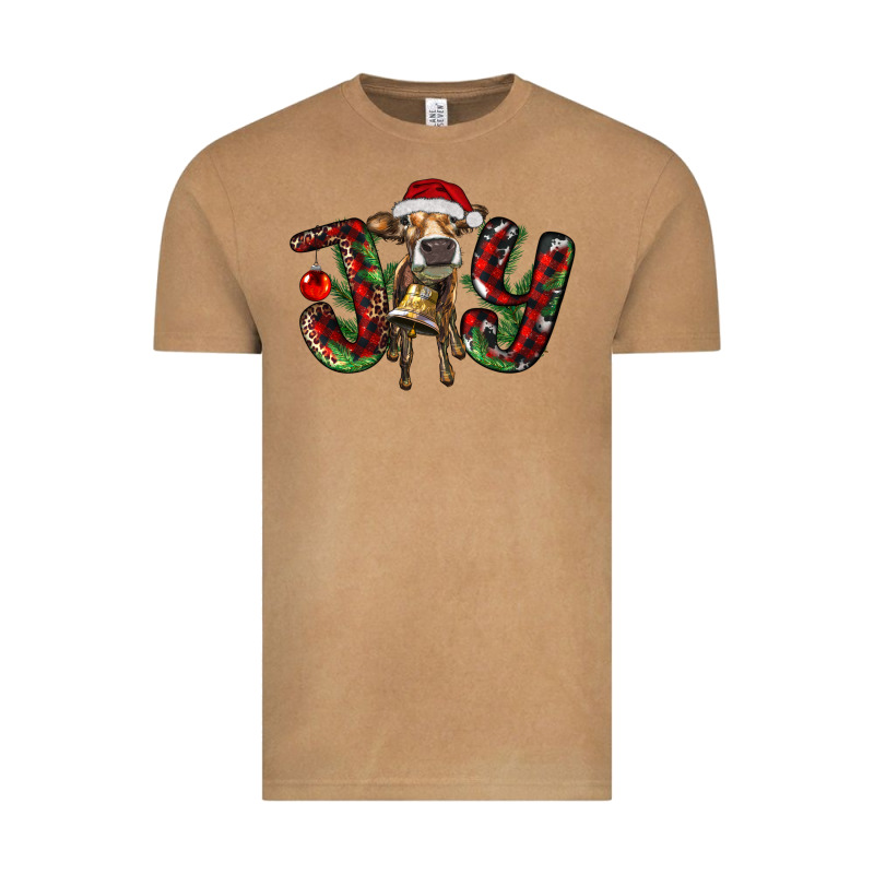 Christmas Joy With Heifer Vintage Tee by RanaPortraitStore | Teevron