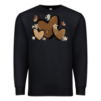 Black melanin hearts Premium Sweatshirt - MaliasSmallBusiness