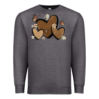 Charcoal Heather melanin hearts Premium Sweatshirt - MaliasSmallBusiness