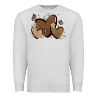 Dove Grey melanin hearts Premium Sweatshirt - MaliasSmallBusiness
