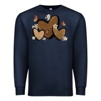 Navy melanin hearts Premium Sweatshirt - MaliasSmallBusiness