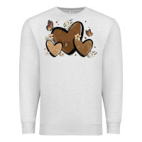Oatmeal Heather melanin hearts Premium Sweatshirt - MaliasSmallBusiness