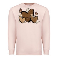 Pale Pink melanin hearts Premium Sweatshirt - MaliasSmallBusiness