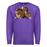 Purple melanin hearts Premium Sweatshirt - MaliasSmallBusiness