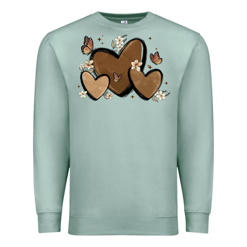 Melanin Hearts Premium Sweatshirt by MaliasSmallBusiness | Teevron