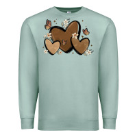Seafoam melanin hearts Premium Sweatshirt - MaliasSmallBusiness