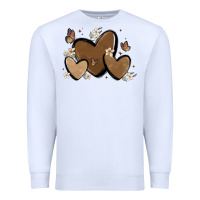 White melanin hearts Premium Sweatshirt - MaliasSmallBusiness