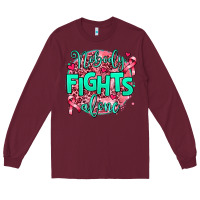 Burgundy nobody fights alone Long Sleeve Tee - AdoDesignShop