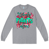 Heather Grey nobody fights alone Long Sleeve Tee - AdoDesignShop