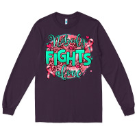 Plum nobody fights alone Long Sleeve Tee - AdoDesignShop