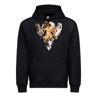 Black Country Cupid Valentine Cowhide Heart Urban Hoodie - Bettercallsaul