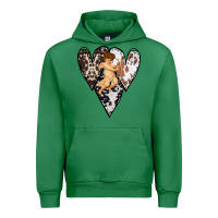 Emerald Country Cupid Valentine Cowhide Heart Urban Hoodie - Bettercallsaul
