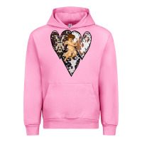 Fuchsia Pink Country Cupid Valentine Cowhide Heart Urban Hoodie - Bettercallsaul