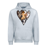 Heather Grey Country Cupid Valentine Cowhide Heart Urban Hoodie - Bettercallsaul