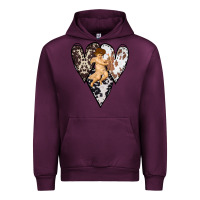 Mauve Wine Country Cupid Valentine Cowhide Heart Urban Hoodie - Bettercallsaul