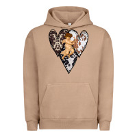 Pigment Burro Country Cupid Valentine Cowhide Heart Urban Hoodie - Bettercallsaul