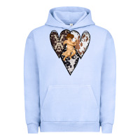 Country Cupid Valentine Cowhide Heart Urban Hoodie | Teevron