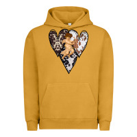 Pigment Peanut Butter Country Cupid Valentine Cowhide Heart Urban Hoodie - Bettercallsaul