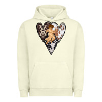 Pigment Pistachio Country Cupid Valentine Cowhide Heart Urban Hoodie - Bettercallsaul