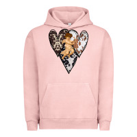 Pigment Salmon Country Cupid Valentine Cowhide Heart Urban Hoodie - Bettercallsaul