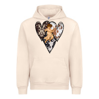 Sandshell Country Cupid Valentine Cowhide Heart Urban Hoodie - Bettercallsaul