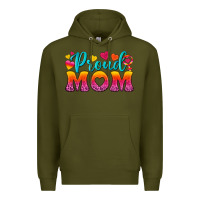 Army Green Proud Mom Lesbian Premium Hoodie - BundleAndBundleShop
