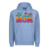 Colony Blue Proud Mom Lesbian Premium Hoodie - BundleAndBundleShop