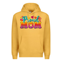 Mustard Proud Mom Lesbian Premium Hoodie - BundleAndBundleShop