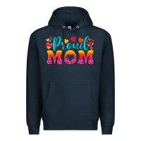 Navy Proud Mom Lesbian Premium Hoodie - BundleAndBundleShop