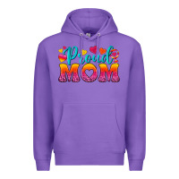 Purple Proud Mom Lesbian Premium Hoodie - BundleAndBundleShop