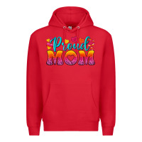 Red Proud Mom Lesbian Premium Hoodie - BundleAndBundleShop