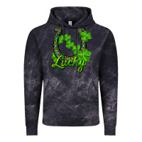 Cloud Black Lucky shamrock horseshoe Vintage Hoodie - RanaPortraitStore