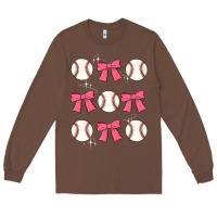 Chestnut baseball coquette bow Long Sleeve Tee - JahusDesignShop