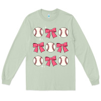 Matcha baseball coquette bow Long Sleeve Tee - JahusDesignShop