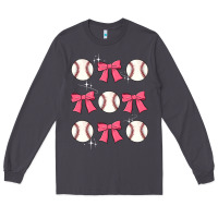 Smoke baseball coquette bow Long Sleeve Tee - JahusDesignShop