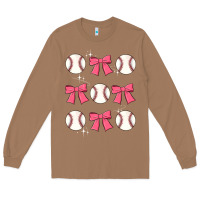 Toasted Coconut baseball coquette bow Long Sleeve Tee - JahusDesignShop