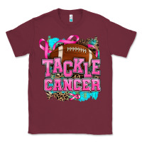 Burgundy tackle cancer Classic Tee - AdoDesignShop