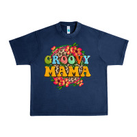 Navy groovy mama Urban Heavy Tee - Zillion Design Studio