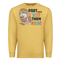 Antique Gold psst i got them eggs Premium Sweatshirt - MaliasSmallBusiness