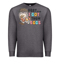 Charcoal Heather psst i got them eggs Premium Sweatshirt - MaliasSmallBusiness