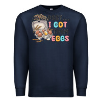 Navy psst i got them eggs Premium Sweatshirt - MaliasSmallBusiness