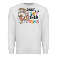 Oatmeal Heather psst i got them eggs Premium Sweatshirt - MaliasSmallBusiness