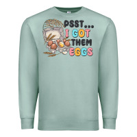 Seafoam psst i got them eggs Premium Sweatshirt - MaliasSmallBusiness