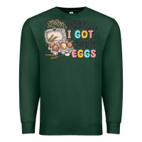 Sports Green psst i got them eggs Premium Sweatshirt - MaliasSmallBusiness
